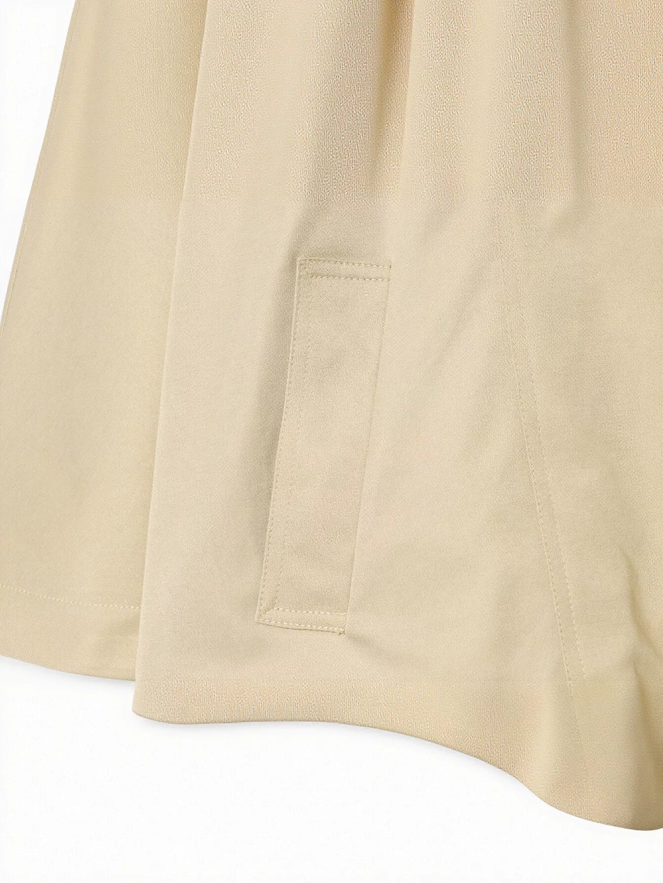 Cropped Double Breasted Trench Coat
