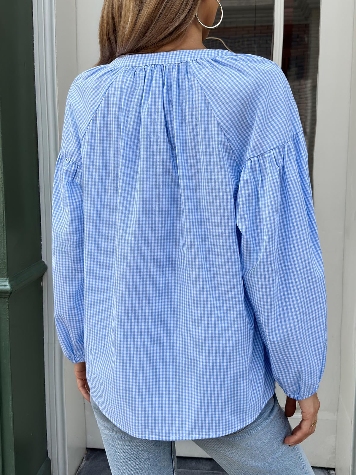 Casual Gingham Button Down Shirt