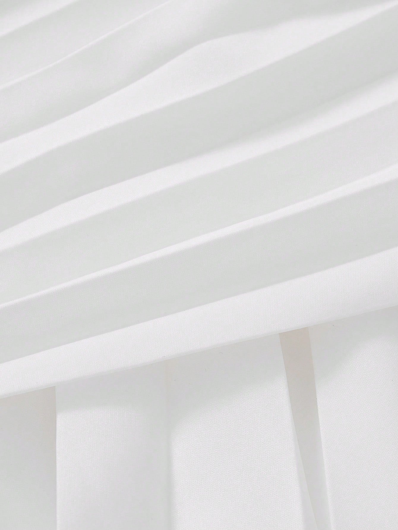 Pleated Wedding-Guest Midi Skirt-White