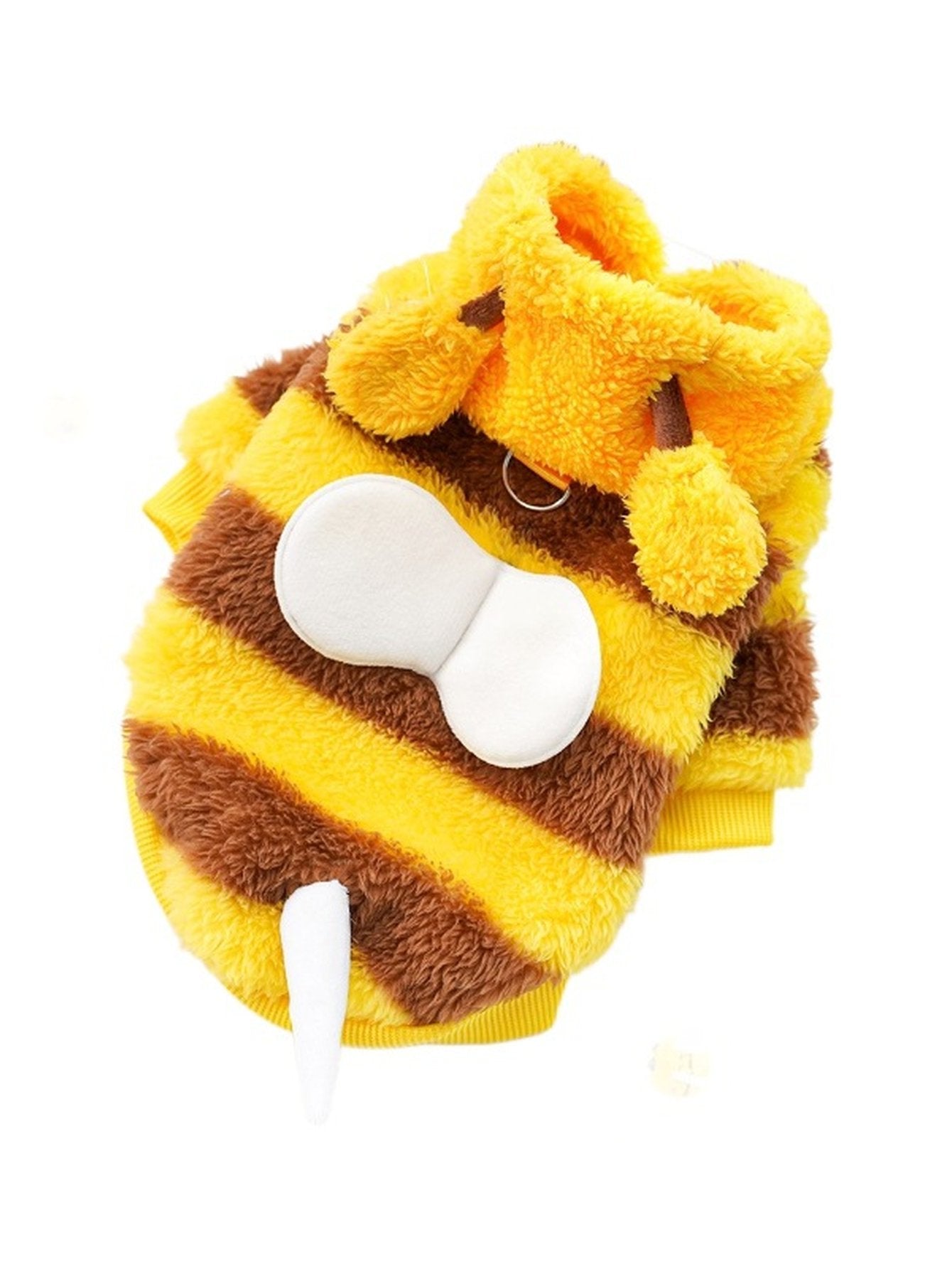 Cozy Fuzzy Bumblebee Dog Hoodie