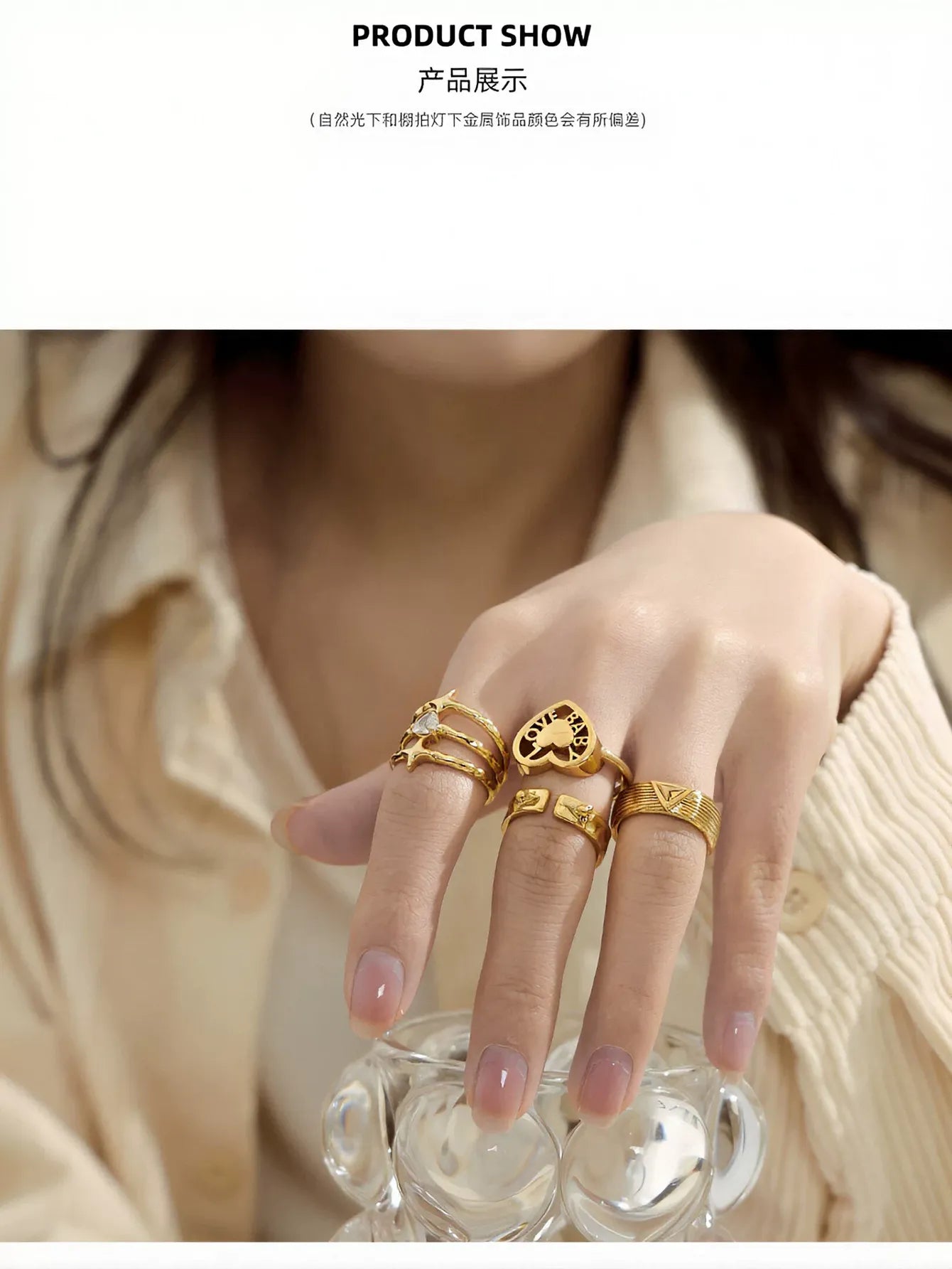 Minimalist Dainty Heart Gold Signet Ring