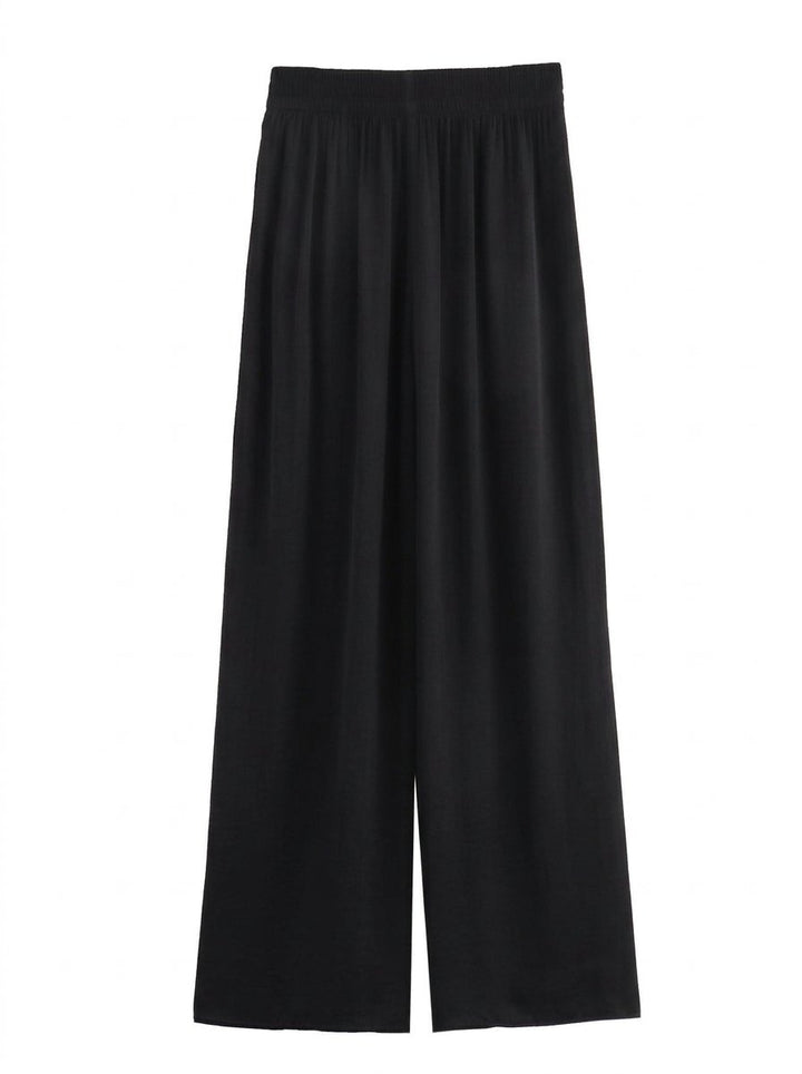Pleated High Waisted Wide Leg Pants
