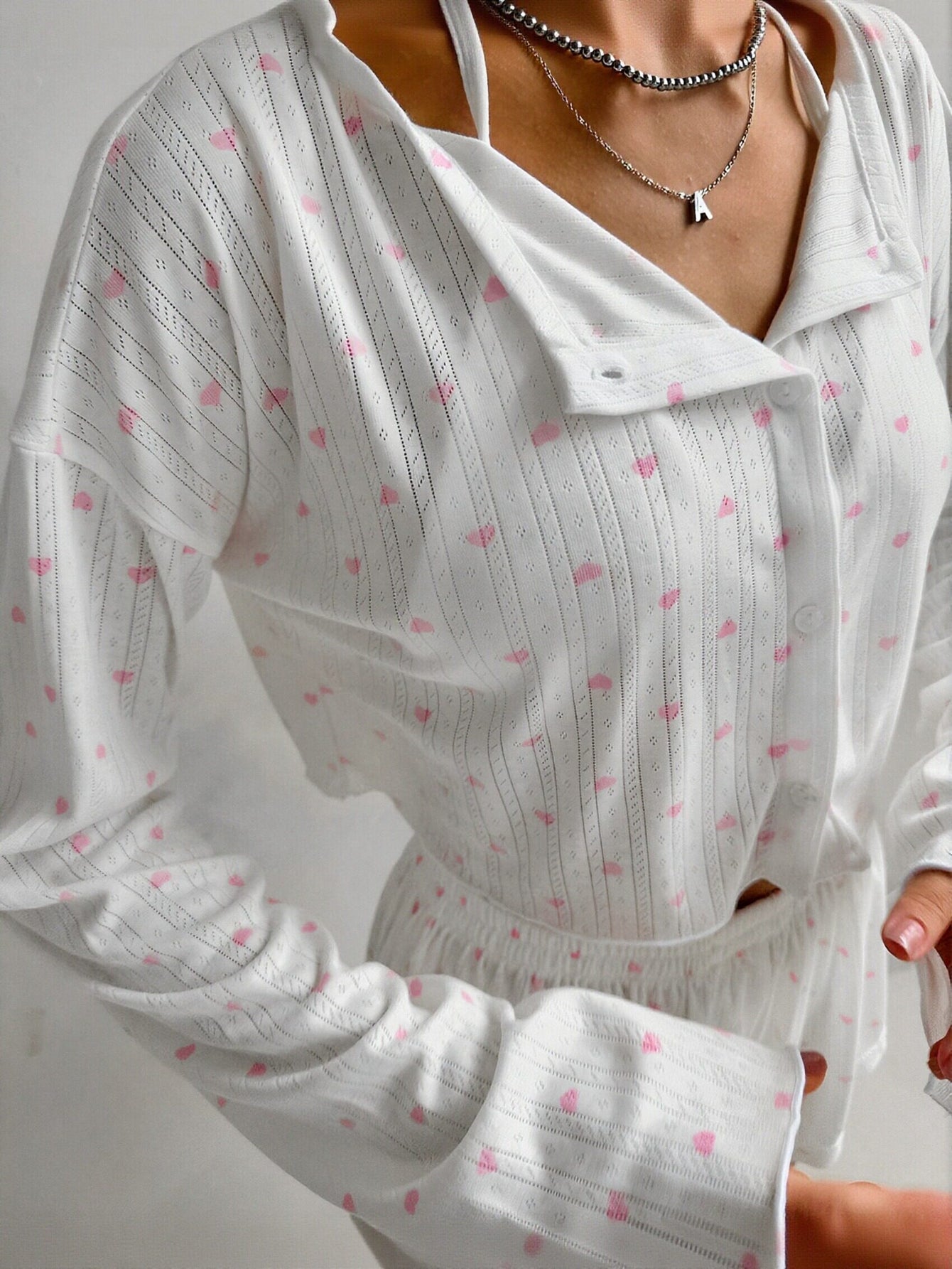 Soft Floral Ribbed Pajama Set