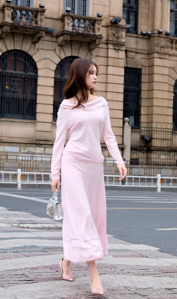 Elegant Textured A Line Midi Skirt