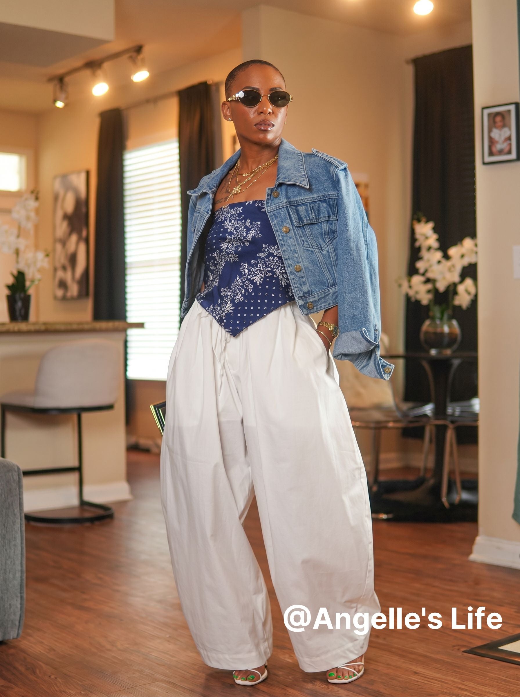 Belted Wide Leg Pants