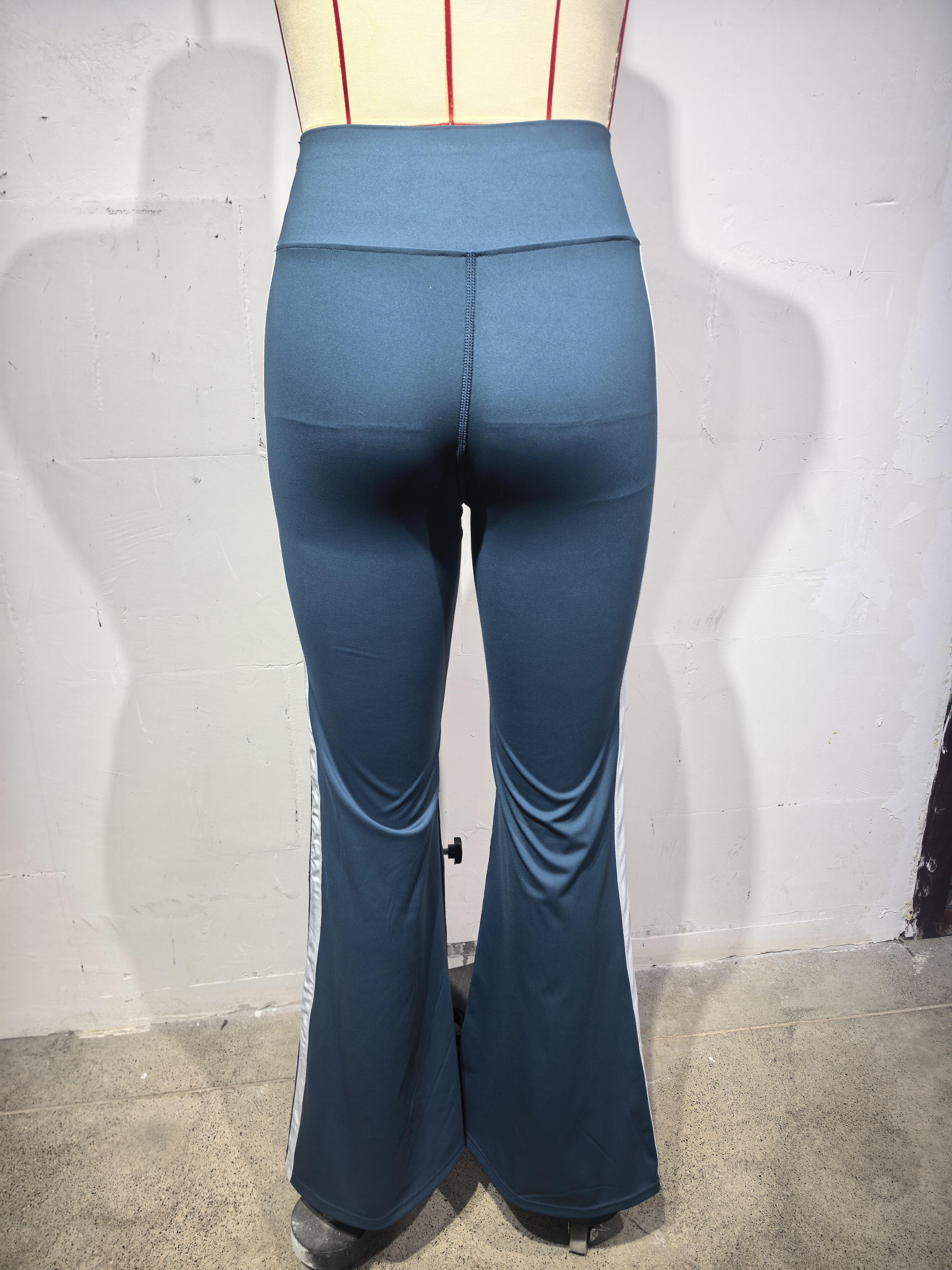 High Waisted Side Stripe Yoga Pants