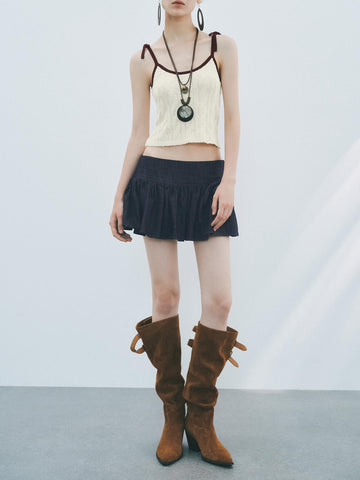Urban Revivo Denim Mini Skirts-Blue