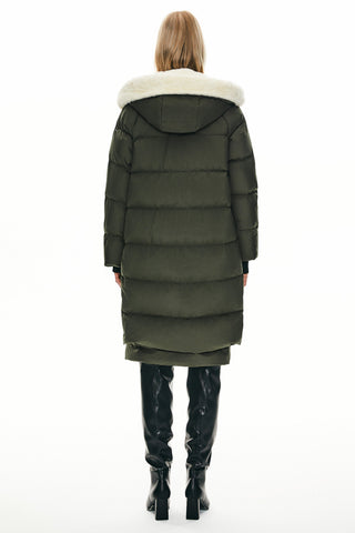 Faux Fur Hooded Puffer Coat