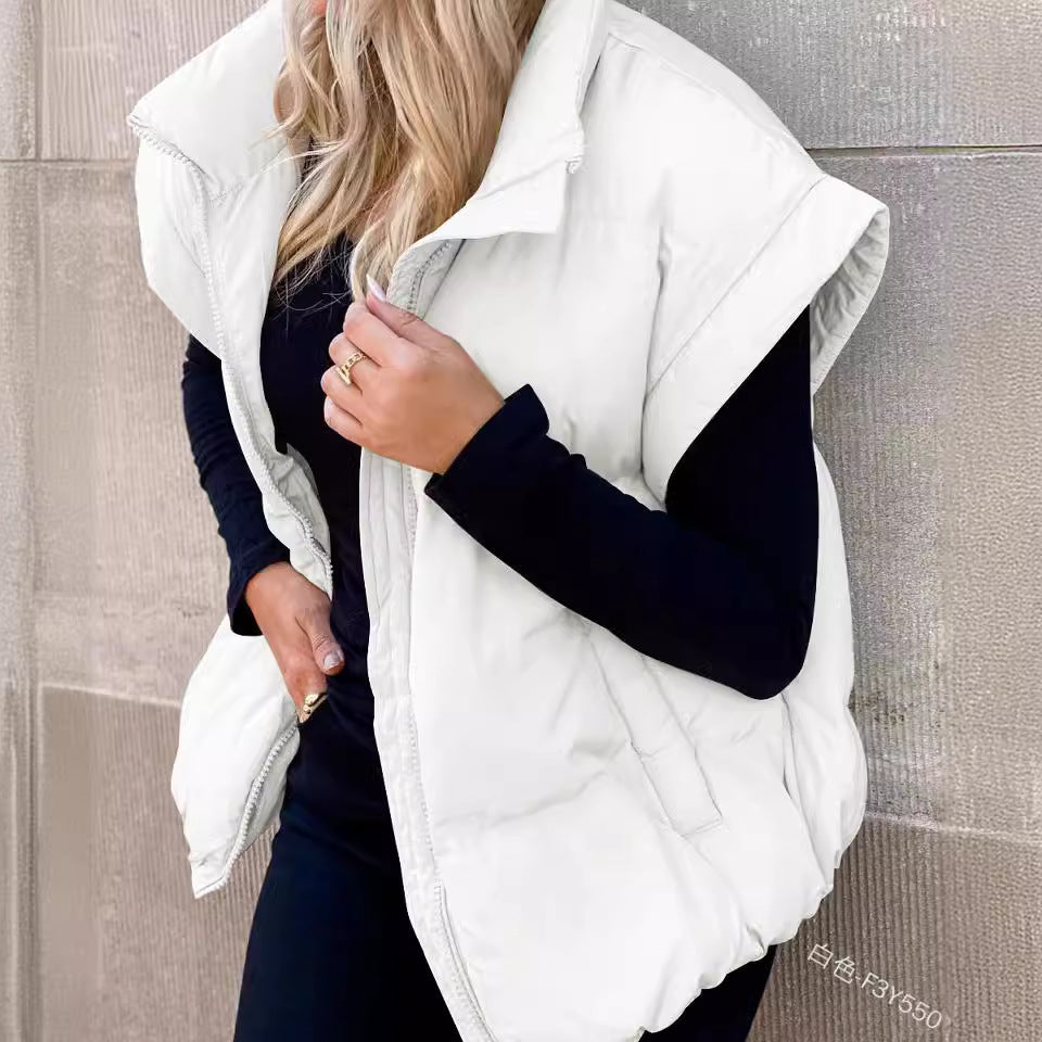 Oversized Puffer Vest Sleeveless Jacket