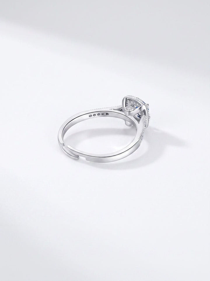 Sparkling Cushion Cut Adjustable Ring