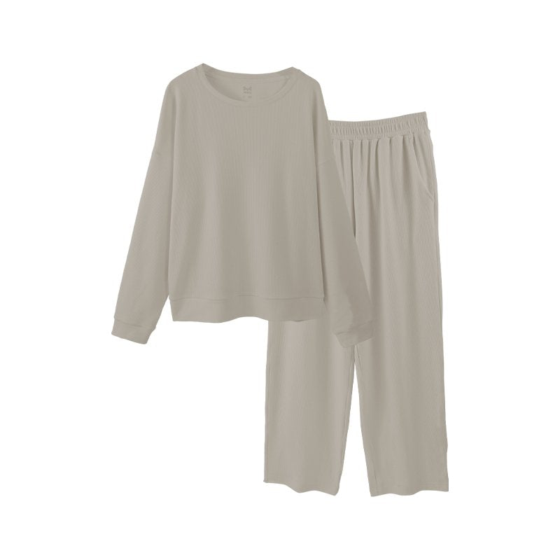 Soft Ribbed Knit Lounge Set