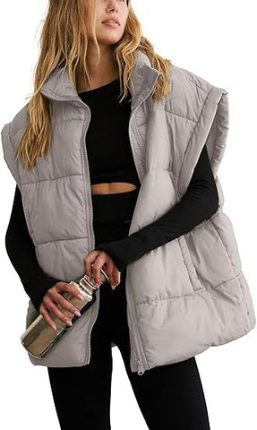 Oversized Puffer Vest Sleeveless Jacket