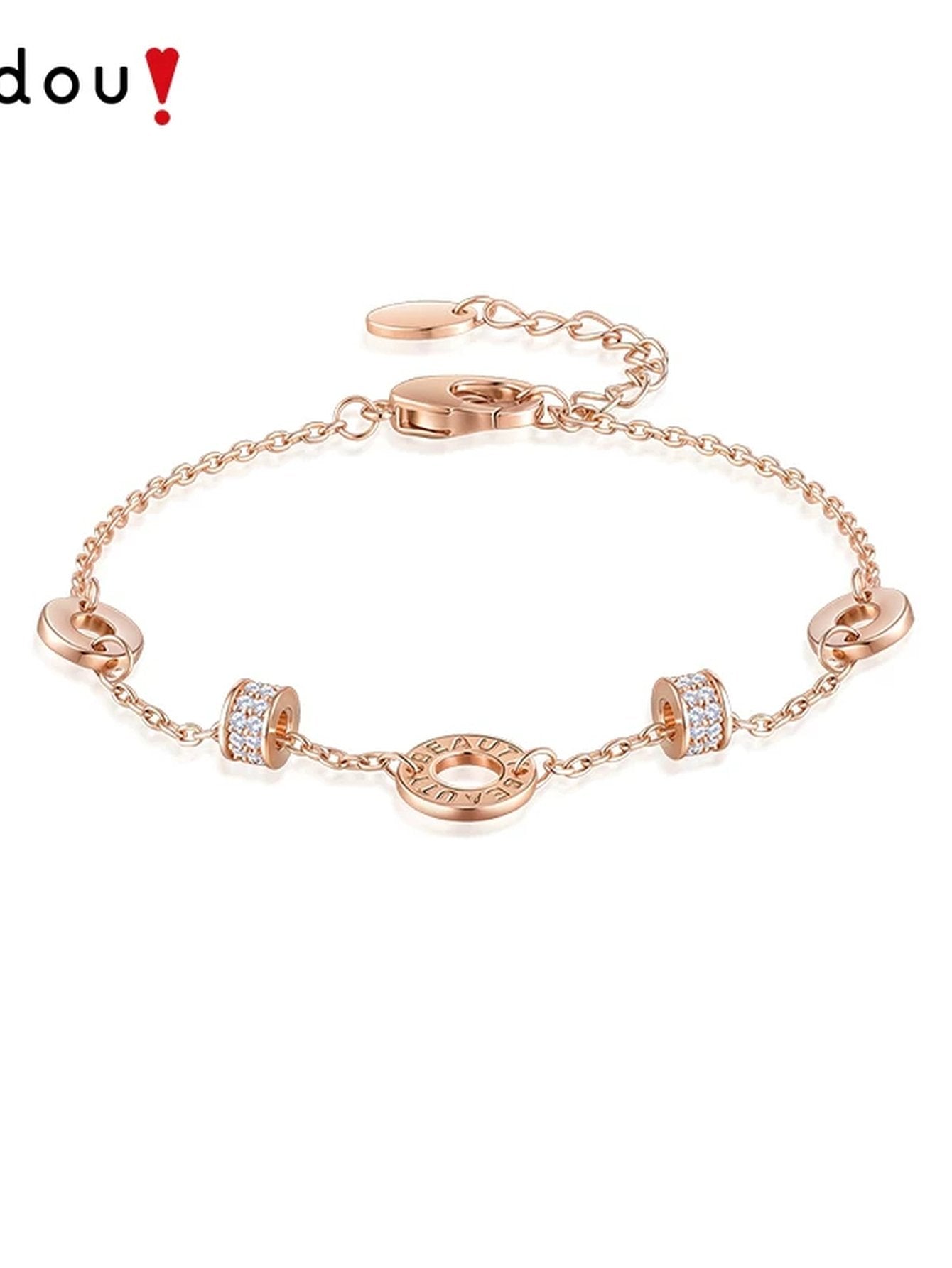 Dainty Crystal Rose Gold Bracelet