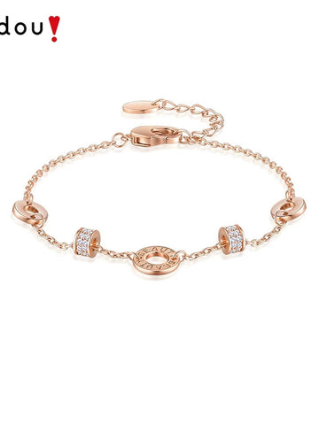 Dainty Crystal Rose Gold Bracelet