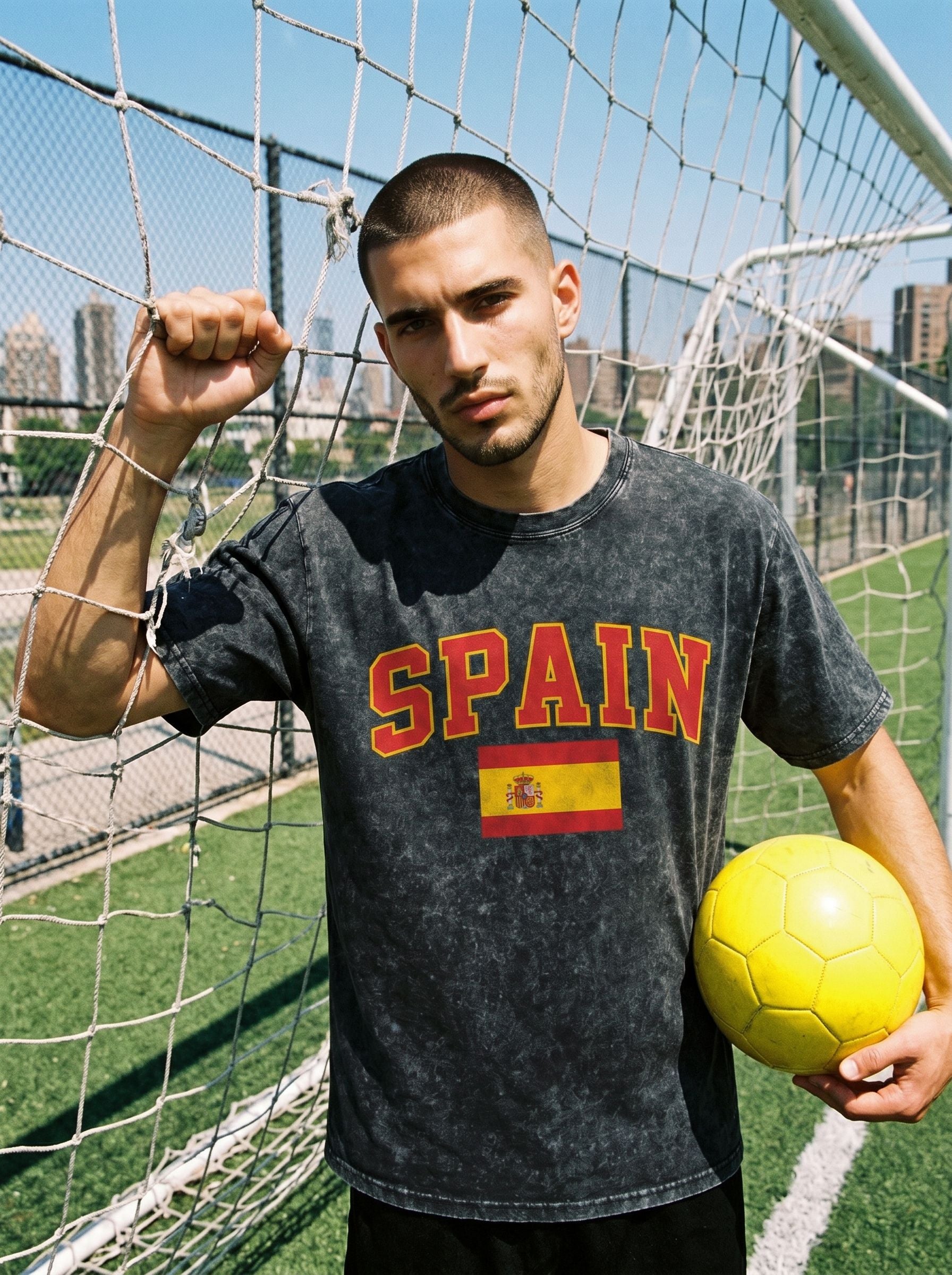 World Cup 2026 Vintage Acid Wash Spain Soccer  T-Shirt