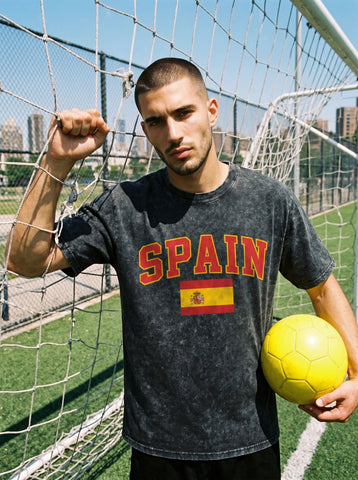 World Cup 2026 Vintage Acid Wash Spain Soccer  T-Shirt