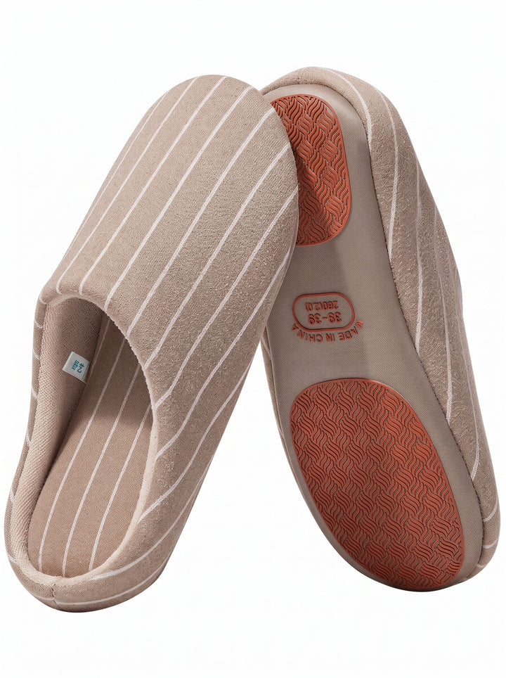 Cozy Striped Lightweight Indoor Slippers