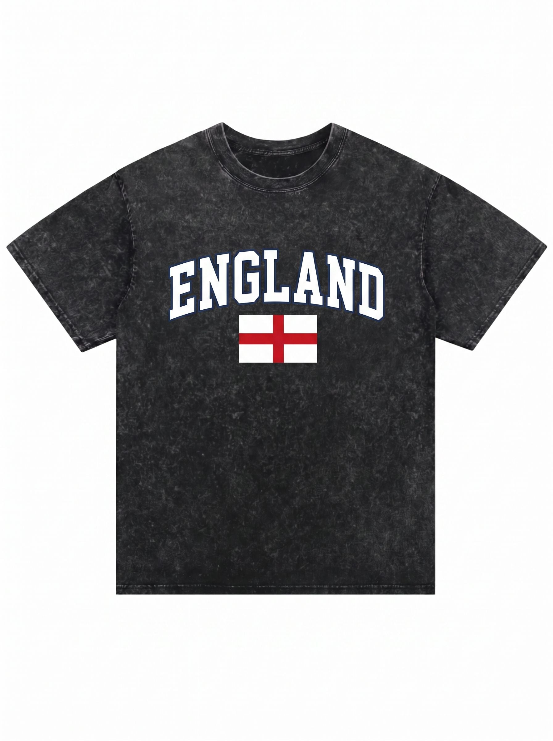 World Cup 2026 Acid Wash England Graphic  T-Shirt