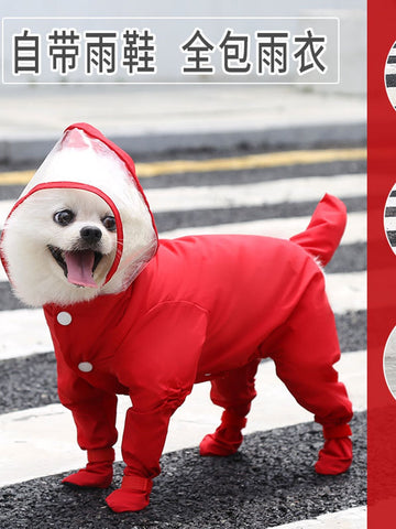 Waterproof Full Body Dog Raincoat