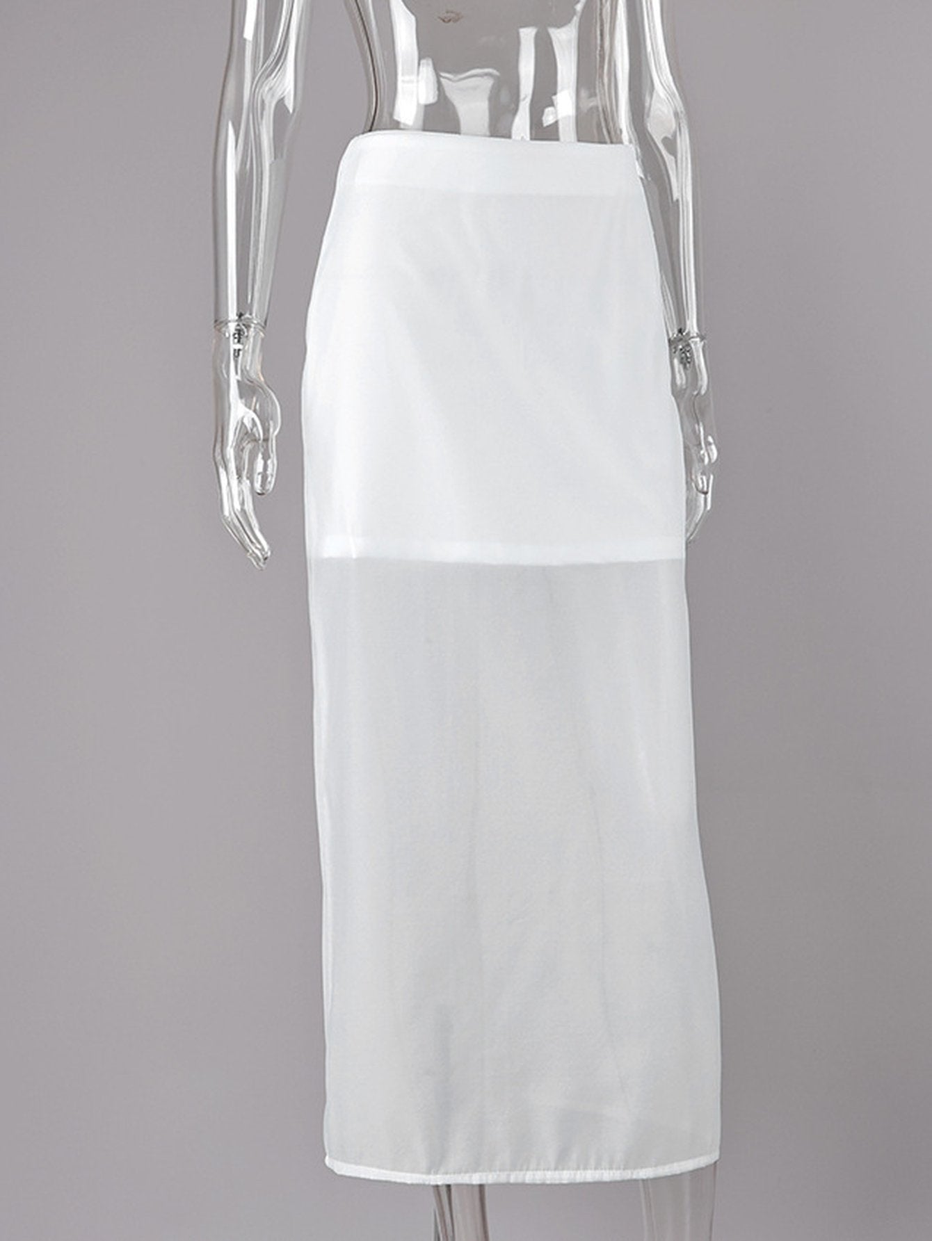 Sheer Layered Midi Skirt