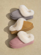 Cozy Faux Fur Platform Slippers