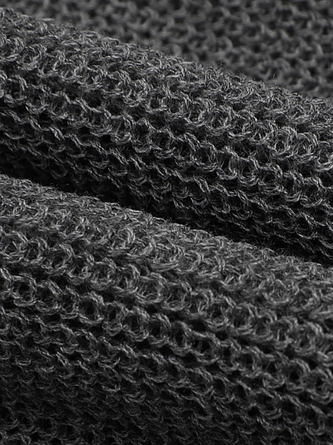 Urban Revivo Lace Décor Knitted T-Shirts-Grey