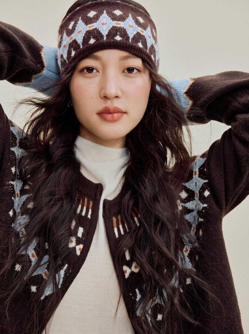 Cozy Fair Isle Zip Cardigan