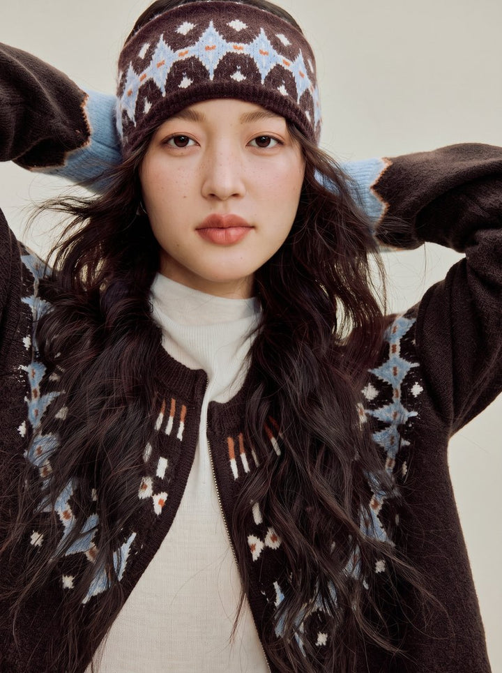 Cozy Fair Isle Zip Cardigan