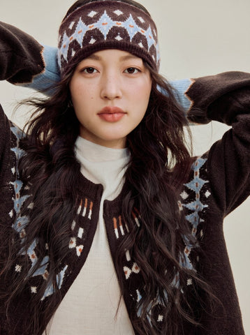Cozy Fair Isle Zip Cardigan