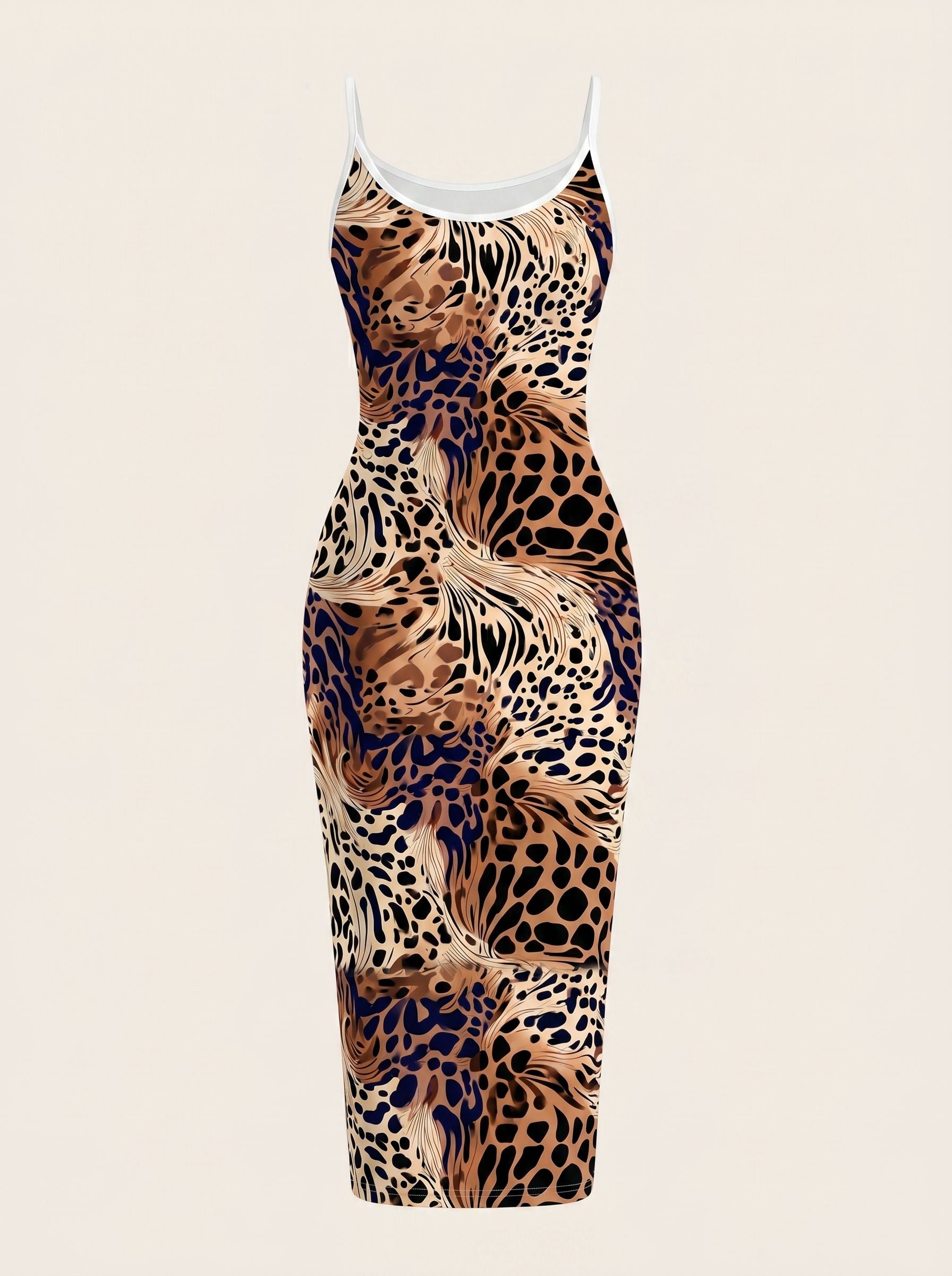 CAPRI Floral Print Sleeveless Bodycon Midi Dress