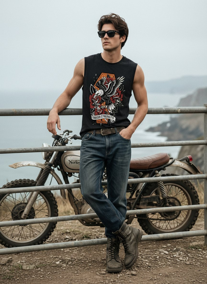 Vintage Eagle Graphic Muscle Tank
