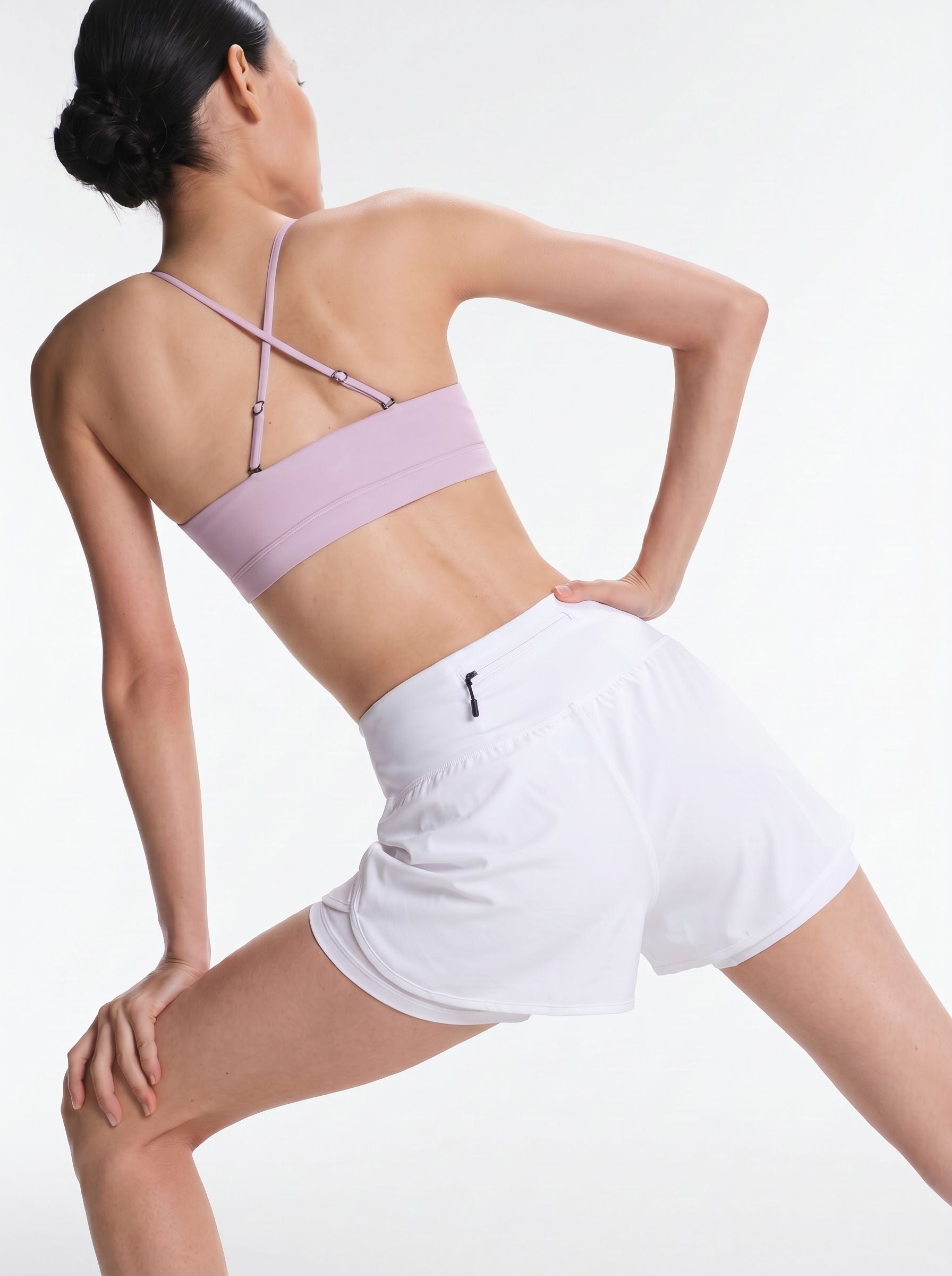 High Waisted Zipper Pocket Shorts