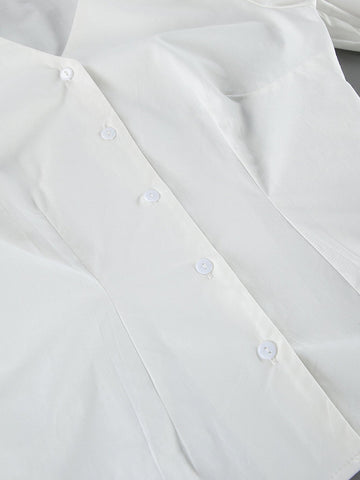 Puff Sleeve Bow Tie Blouse