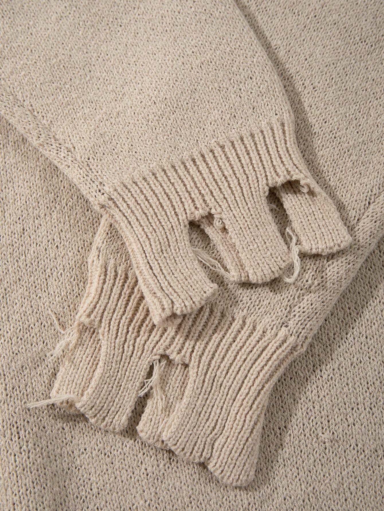Oversized Grunge Cross Graphic Knit Sweater