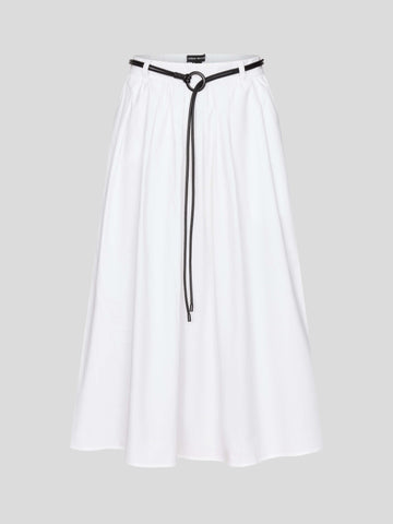 String Belt A-Line Midi Skirts