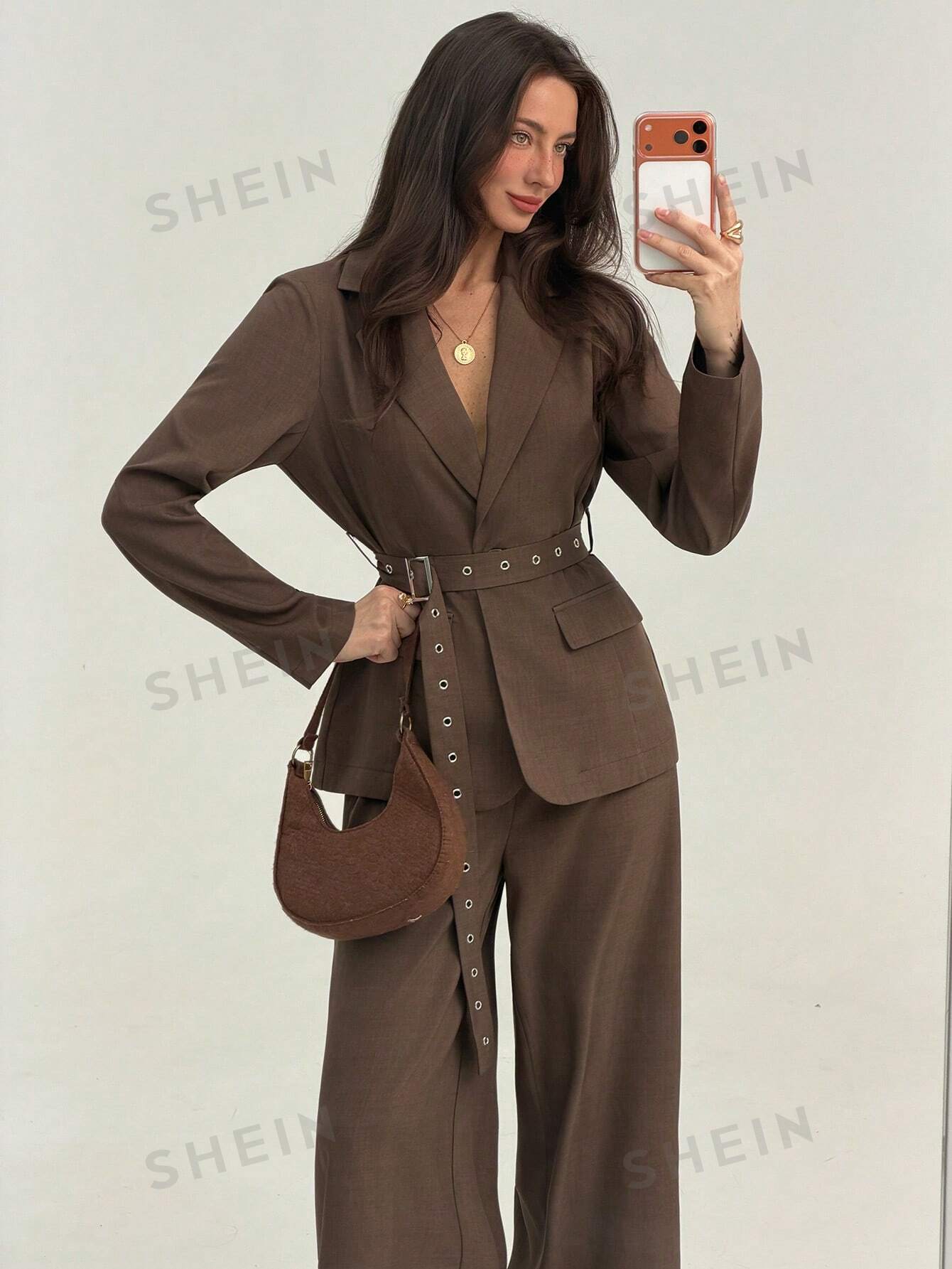 Belted Tailored Blazer Trouser Set