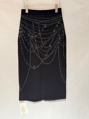 Embellished High Waist Pencil Skirt