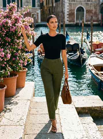 Round Neck Short Sleeve Bodysuit