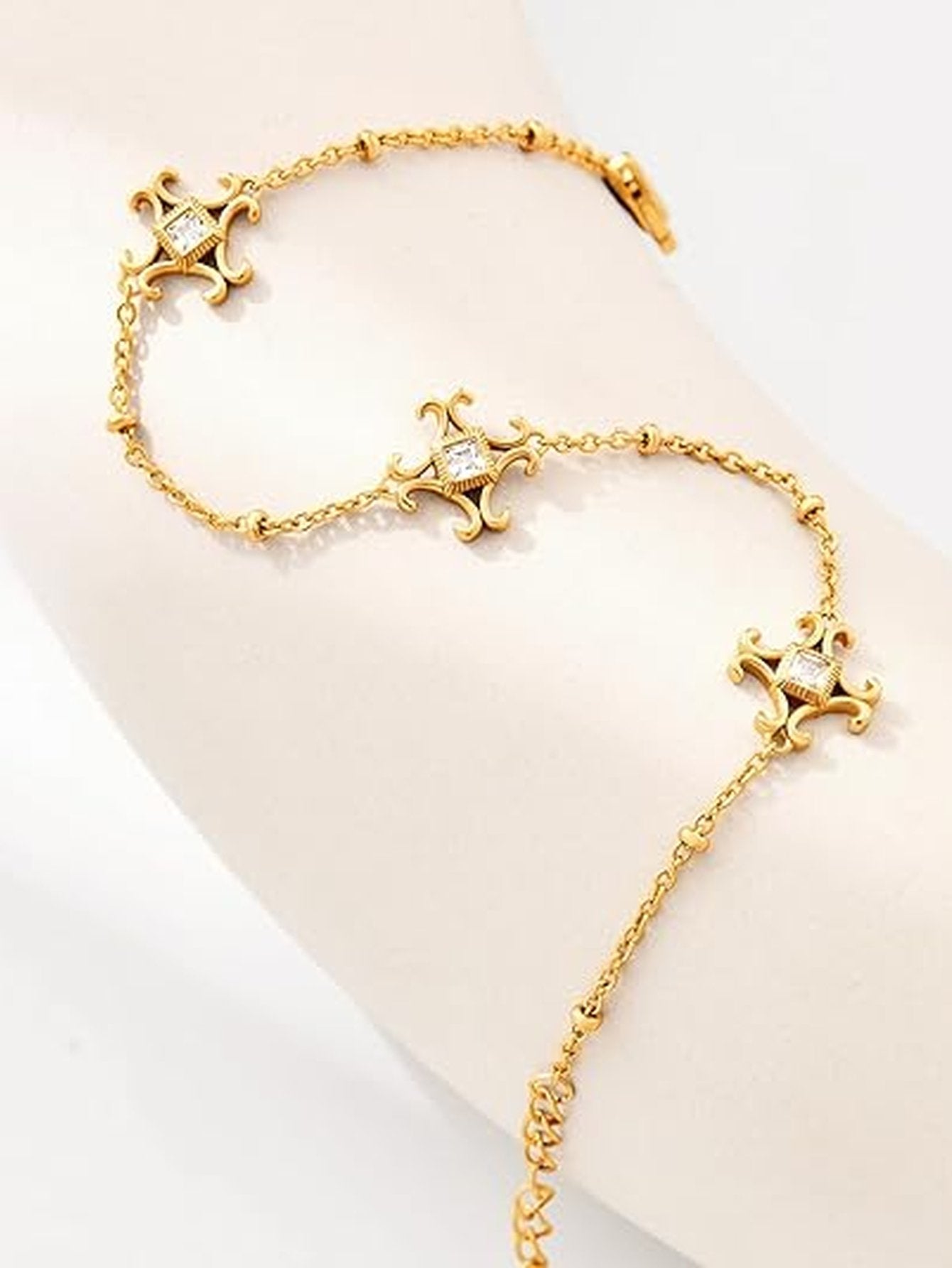 Dainty Gold Cubic Zirconia Bracelet