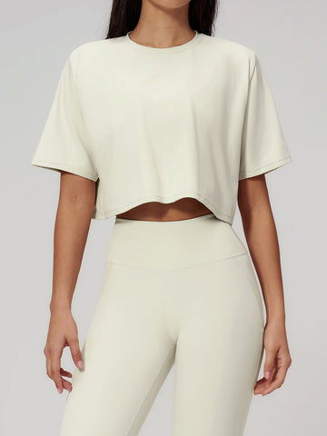 Seamless Buttery Soft Crop Yoga Tee