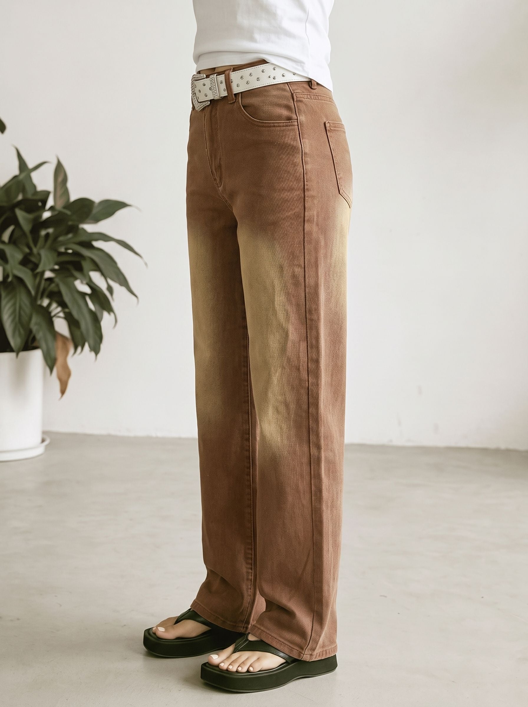 Vintage Brown High Waisted Jeans