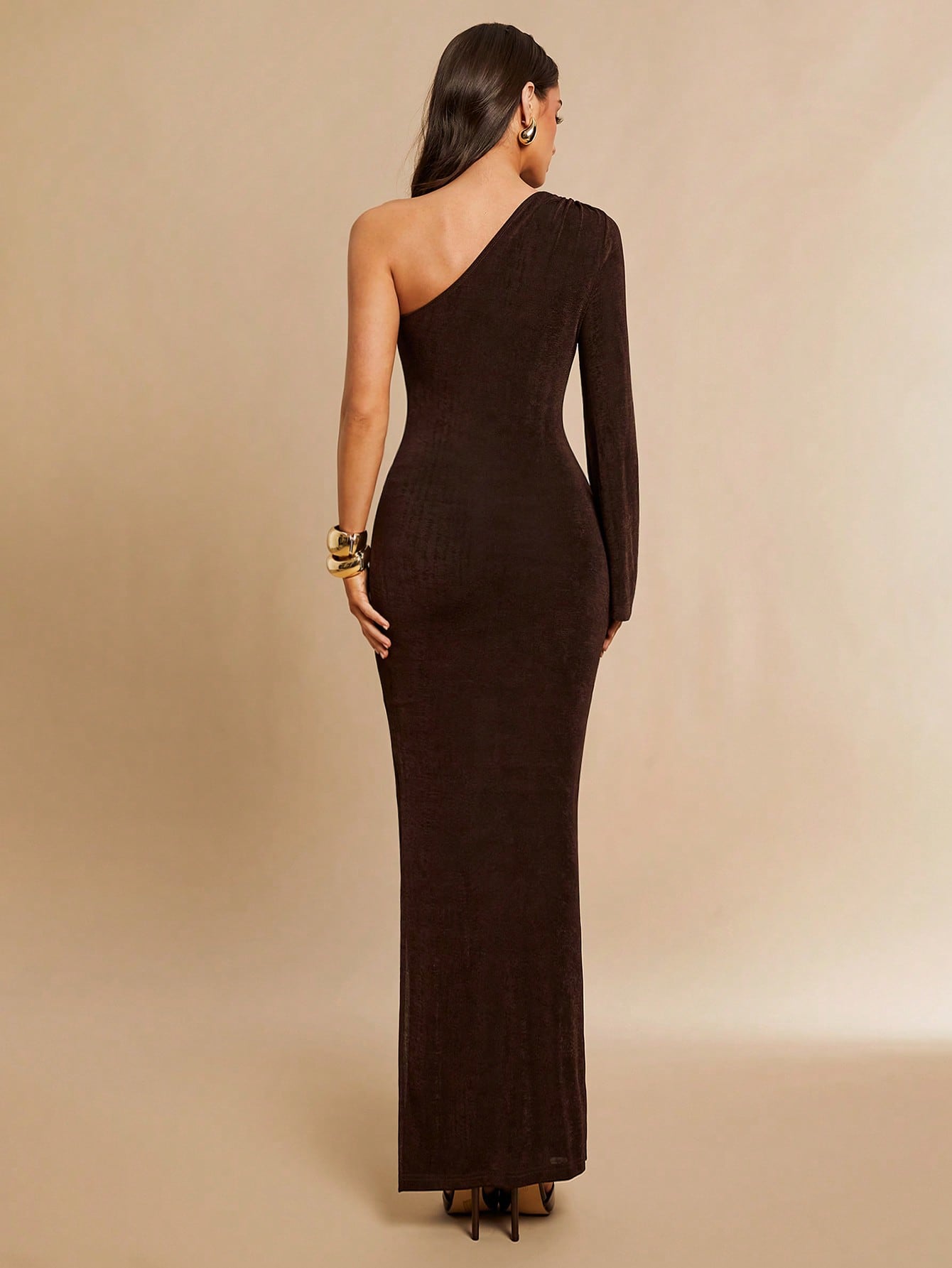 Sleek One Shoulder Midi Dress