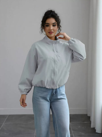 Lightweight Casual Zip Up Jacket
