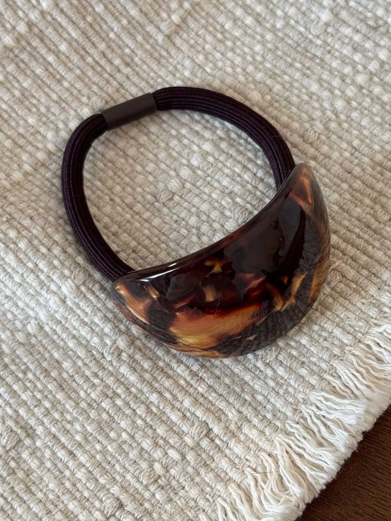 Elegant Tortoise Shell Hair Tie