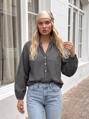 Casual Gingham Button Down Shirt