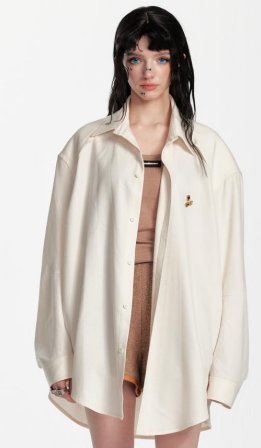 Oversized Relaxed Fit Button Up Shirt