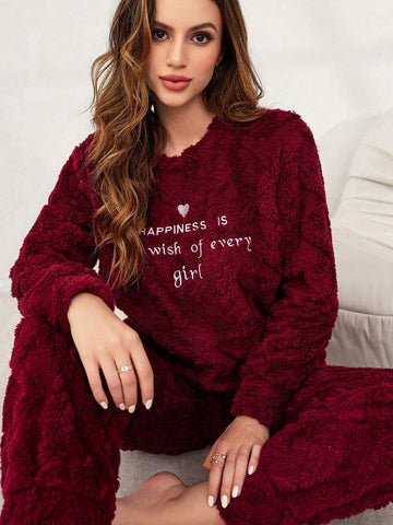 Cozy Plush Fuzzy Pajama Lounge Set