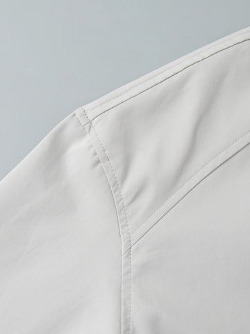 Casual Drawstring Waist Utility Trench Coat