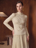 Embellished Shimmer Mock Neck Sweater
