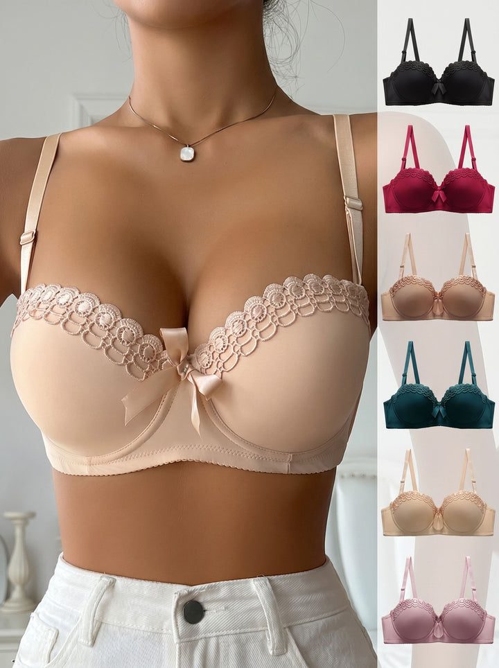 Push Up Lace Balconette Bra